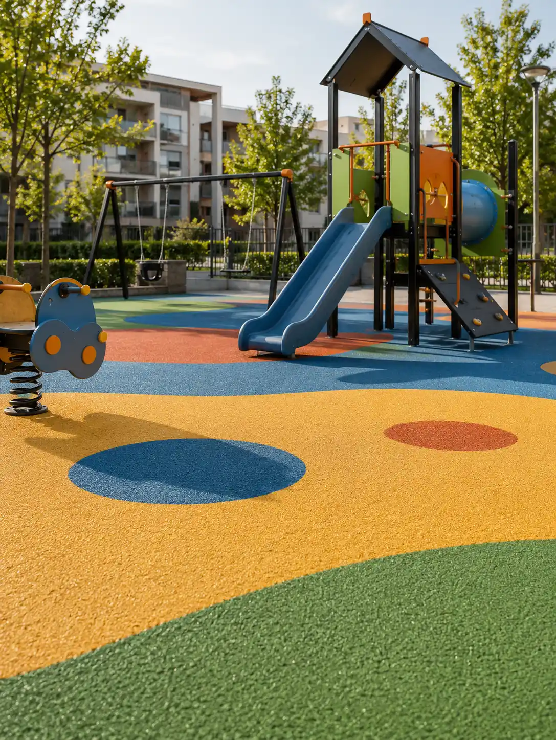Precio del caucho para parque infantil: cuánto cuesta según la altura de caída