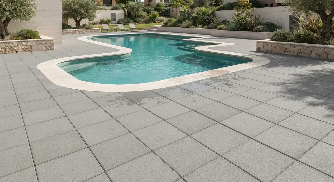 Losetas de caucho para piscinas
