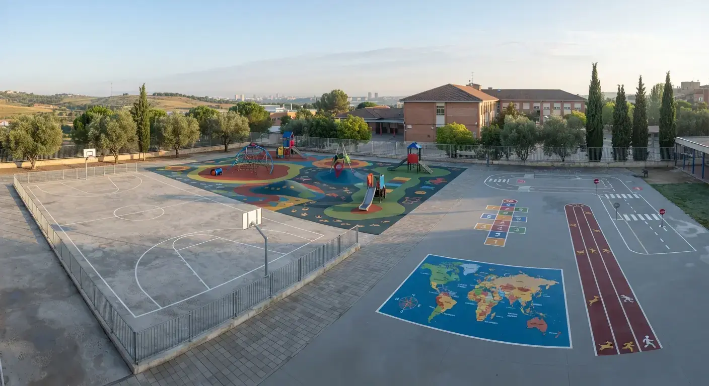 Pavimentos para patios de colegios en Madrid