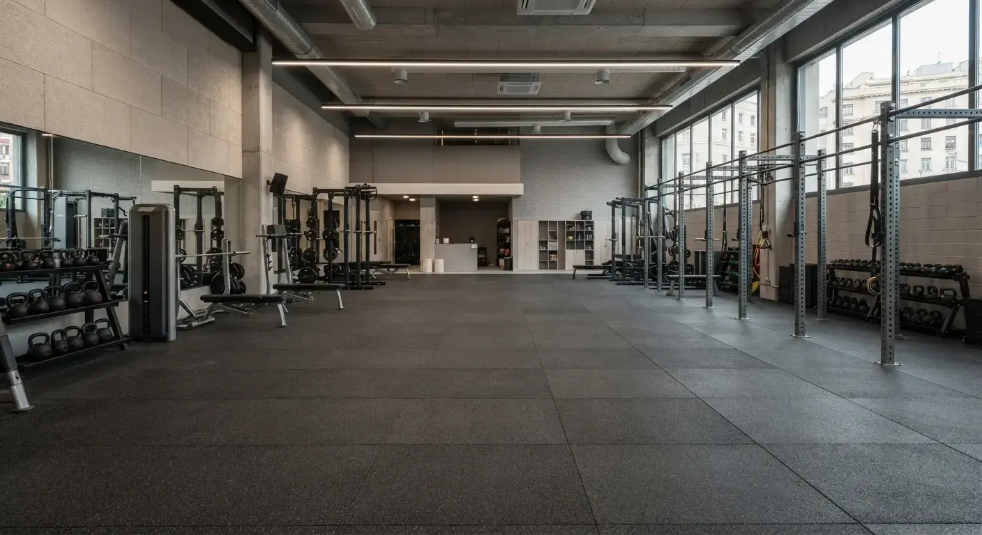 Suelo de caucho para gimnasio en Madrid