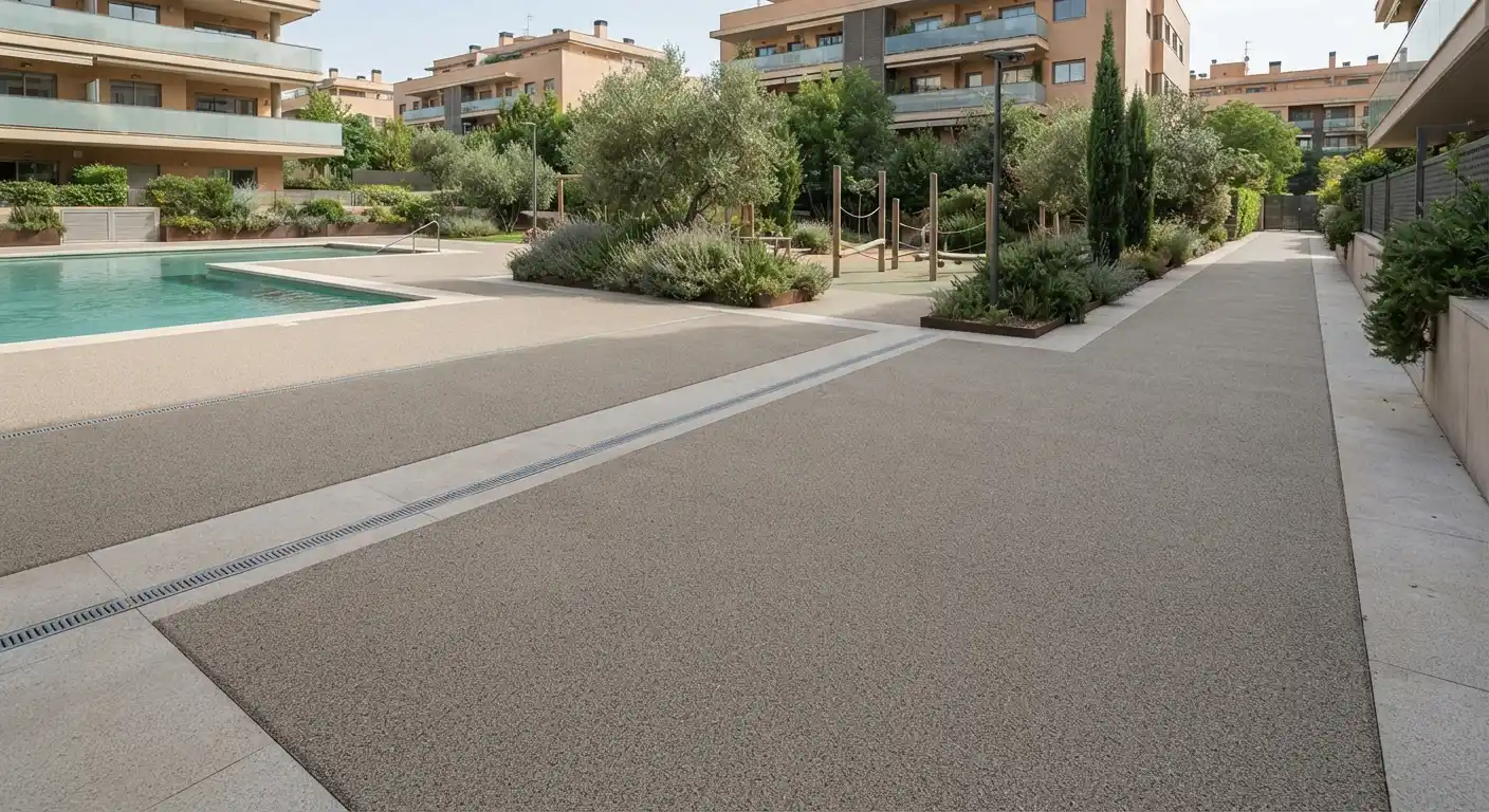 Suelos de caucho para comunidades de vecinos en Madrid